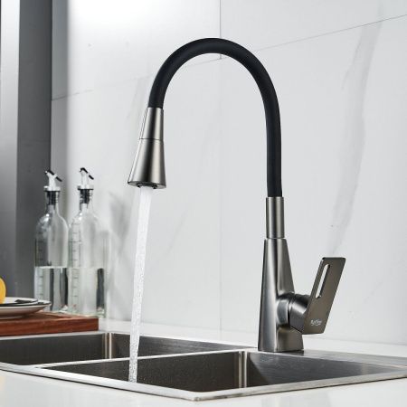 Смеситель для кухни Raffine F313T-3 на мойку оружейная сталь