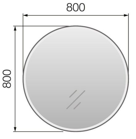 Зеркало с подсветкой 1MarKa Aurora У85578 80х80 подвесное