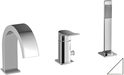 Смеситель Paffoni Tilt TI040BO на борт ванны белый