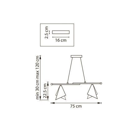 Люстра подвесная Lightstar Cone GW (Цоне ГВ) 757046