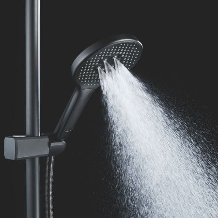 Душевая стойка Rose R3936H настенная цвет черный