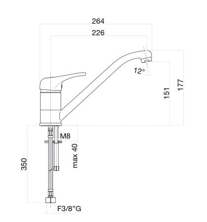 Смеситель для кухни Fiore 37CR4110 на мойку хром