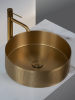 Раковина из нержавеющей стали AltroBagno Costoso AltroBagnoCostoso001005OrSp 40х40 накладная цвет золото