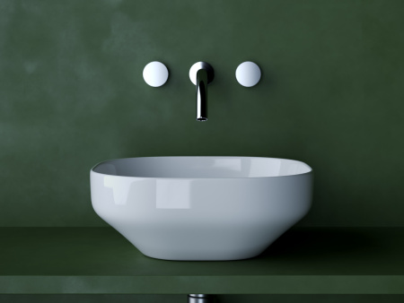 Раковина из сантехнического фарфора Ceramica Nova ELEMENT CN5032 40х40 накладная цвет белый без отверстий под смеситель