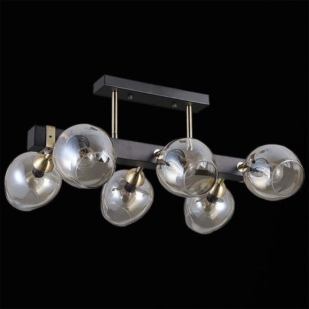 Люстра на штанге Illumico IL9736 IL9736-6CSQ-79 BK AB