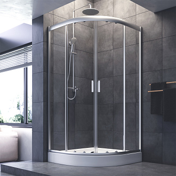 Душевой уголок Am.Pm Gem W90G-401-100WT 100х100 стекло прозрачное профиль хром матовый без поддона