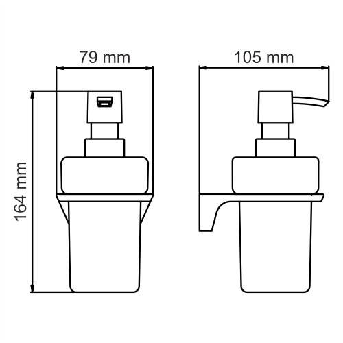 Дозатор для жидкого мыла WasserKRAFT 7299 - фото 4