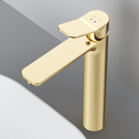 Смеситель Am.Pm X-Joy F85A92099 на раковину/на столешницу золото без термостата