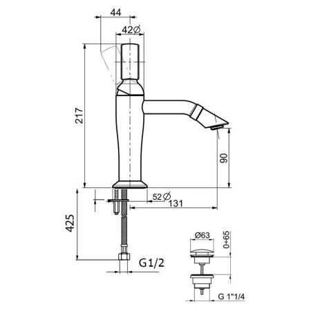Смеситель Webert Opera OA830102560 на раковину черный
