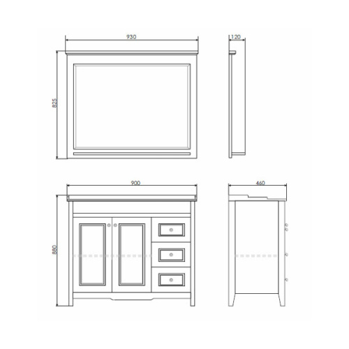 Зеркало в ванную Comforty Тбилиси 00003132632CF 93х82,5 - фото 2