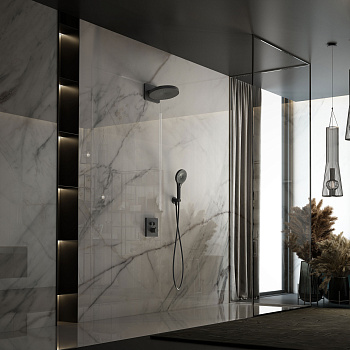 Душевая система Vincea VSFW-3I21T1MB встраиваемая в стену с термостатом