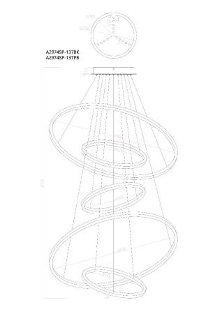 Люстра подвесная Arte Lamp Arcane (Арцане) A2974SP-137BK