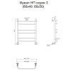 Полотенцесушитель водяной Тругор Идеал Идеал3/нп6050 55х60 хром