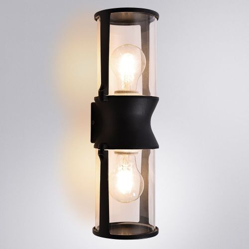 Уличный настенный светильник Arte Lamp Minchir (Минцхир) A8306AL-2BK - фото 2