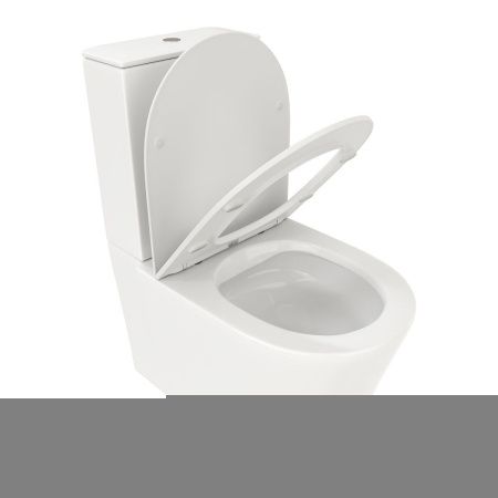 Унитаз напольный с бачком Cerutti SPA CT8916 белый с сиденьем микролифт безободковый каскадный смыв