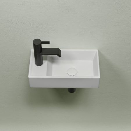 Раковина из сантехнического фарфора Ceramica Nova ELEMENT CN6051RMW 40х20 подвесная цвет белый 1 отверстие под смеситель