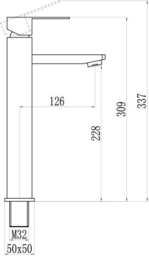 Смеситель Savol S-SUS2001 на раковину сатин - фото 2