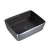 Раковина из сантехнического фаянса Grossman Color GR-3016SBR 50х40 накладная цвет черный/серебро без отверстий под смеситель