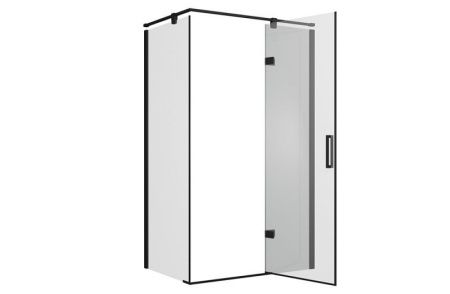 Душевой уголок Bravat Blackline BS120.3113AB 120х80 стекло прозрачное профиль черный без поддона