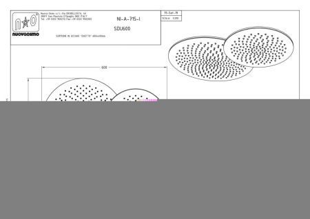 Верхний душ Graffio Duetto KSDU600/CR хром