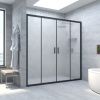 Душевая дверь Vegas-Glass Z2P TUR+NOVO Z2P NOVO h2000 175 02М 10 175х200 стекло матовое профиль черный