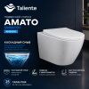 Унитаз подвесной Taliente Amato AM25010 белый с сиденьем микролифт безободковый душевой смыв