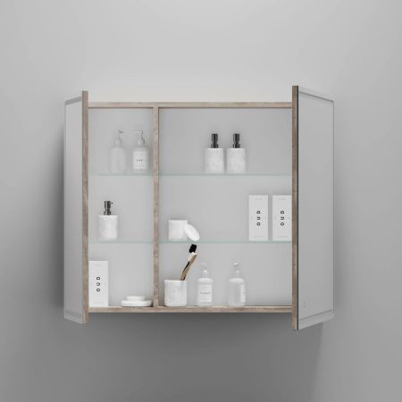 Зеркало-шкаф Sancos Mirror MI90EG 90х70 подвесной цвет коричневый