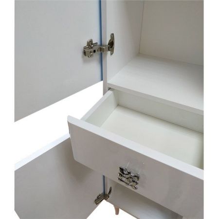 Шкаф-пенал Comforty Монако 00004140124CF 40х200 напольный цвет белый