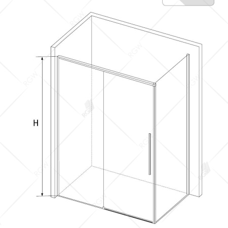 Душевой уголок RGW Stilvoll 32324281-011 110х80 стекло прозрачное профиль хром глянцевый без поддона