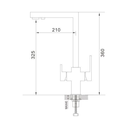 Смеситель для кухни Shevanik S148G на мойку золото