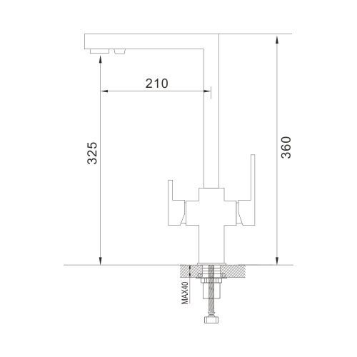 Смеситель для кухни Shevanik S148T на мойку оружейная сталь - фото 3