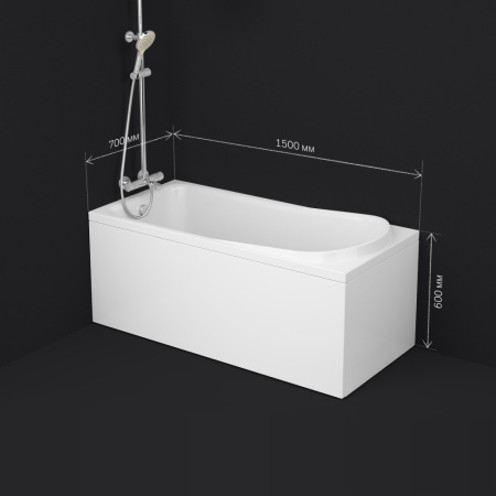 Ванна акриловая Am.Pm Like W80A-150-070W-A 150х70 пристенная прямоугольная без каркаса