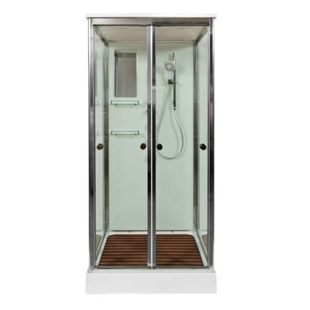 Душевая кабина AvaCan V8015 80х80 квадратная с крышей ориентация универсальная
