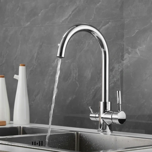 Смеситель для кухни Shevanik S168 на мойку хром - фото 4