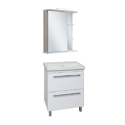 Зеркало-шкаф RUNO Магнолия 30 60х75 подвесной цвет белый - фото 3