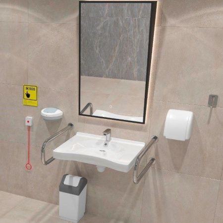 Поручень для раковины двухопорный 60 см Dstrana 8071-600