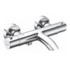 Смеситель для ванны Wasserkraft Berkel 4800 4811 Thermo настенный хром с термостатом