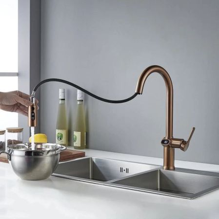 Смеситель для кухни Knotlor KN-100/RB на мойку бронза