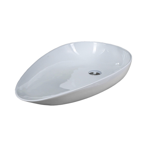 Раковина из сантехнического фарфора Melana A380-805 75х43 накладная цвет белый без отверстий под смеситель - фото 4