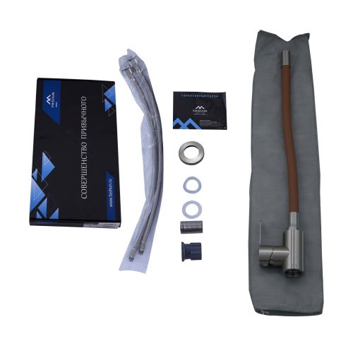 Смеситель для кухни Fashun A54101-16 на мойку коричневый/сатин - фото 4