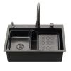 Кухонная мойка Melana ProfLine D6846B+6 графит 70х45 цвет серый поверхность матовая