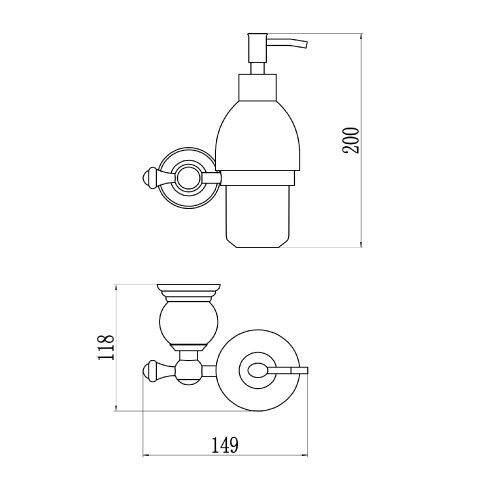 Дозатор для жидкого мыла Savol S-005731B - фото 3