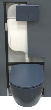 Чаша унитаза подвесная Creavit Free FE320-00BM00E-0000 цвет серый матовый без сиденья душевой смыв