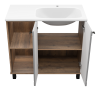 Тумба под раковину Brevita Lumus LUM-06090-0842ЯP 90х40 напольная цвет серый/коричневый