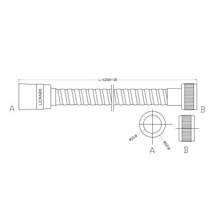 Душевой шланг LeMark LE8028S хром