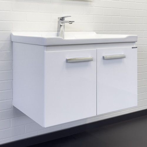 Тумба с раковиной Comforty Рига 00-00018684CF 70х50 подвесная цвет белый