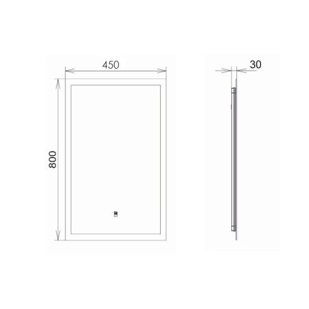 Зеркало с подсветкой Comforty Эдельвейс 00-00014148CF 50х80 подвесное