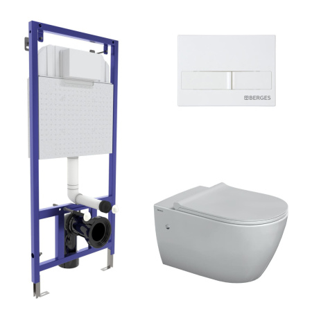 Комплект унитаз с инталляцией и клавишей смыва Berges NOVUM 043266