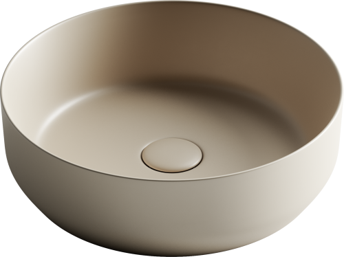 Раковина из сантехнического фарфора Ceramica Nova ELEMENT 39 см CN6022MC накладная цвет капучино матовый - фото 2
