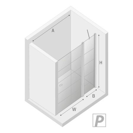 Душевая дверь New Trendy NEW SOLEO Black D-0293A 90х195 стекло прозрачное профиль черный